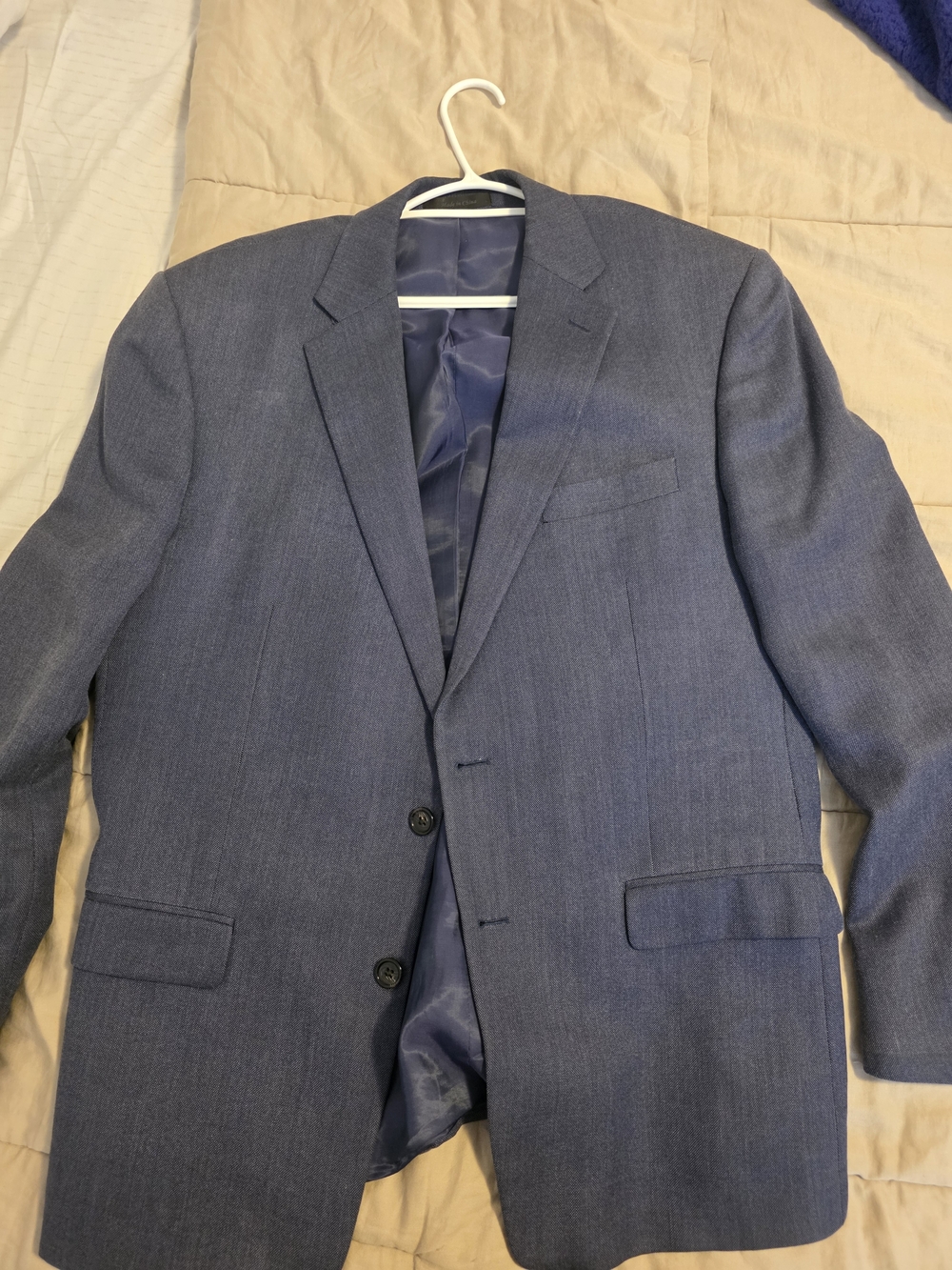 Lauren Ralph Lauren Men's Navy Blue Two-Button Blazer